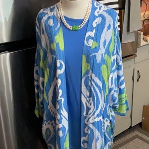🔥HOT Deal Alert Chico’s Beautiful Tropical Ruana Size L/XL Retail $149 NWOT